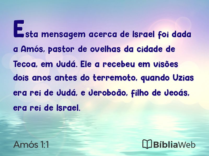 Amós 1:1 em imagem para compartilhar