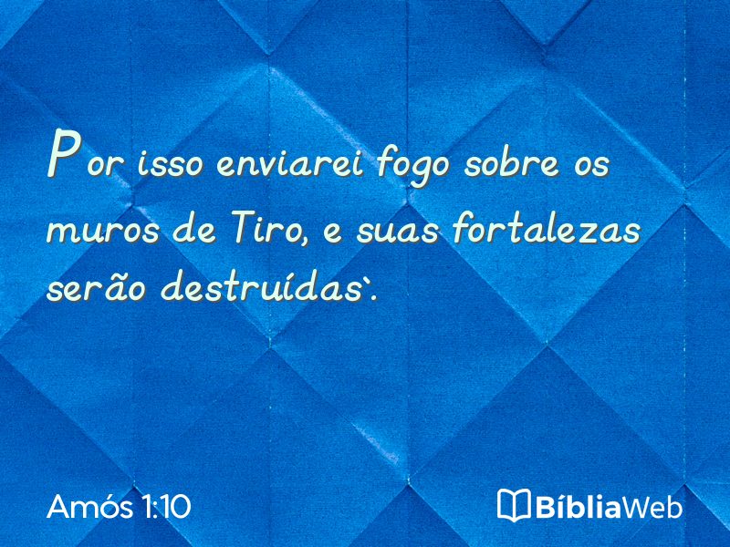 Amós 1:10 em imagem para compartilhar