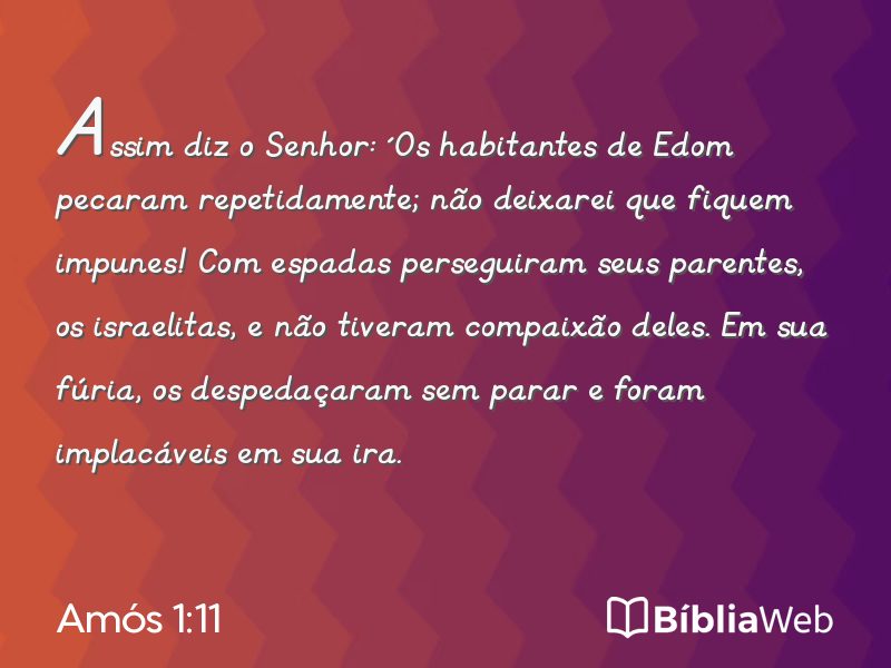 Amós 1:11 em imagem para compartilhar