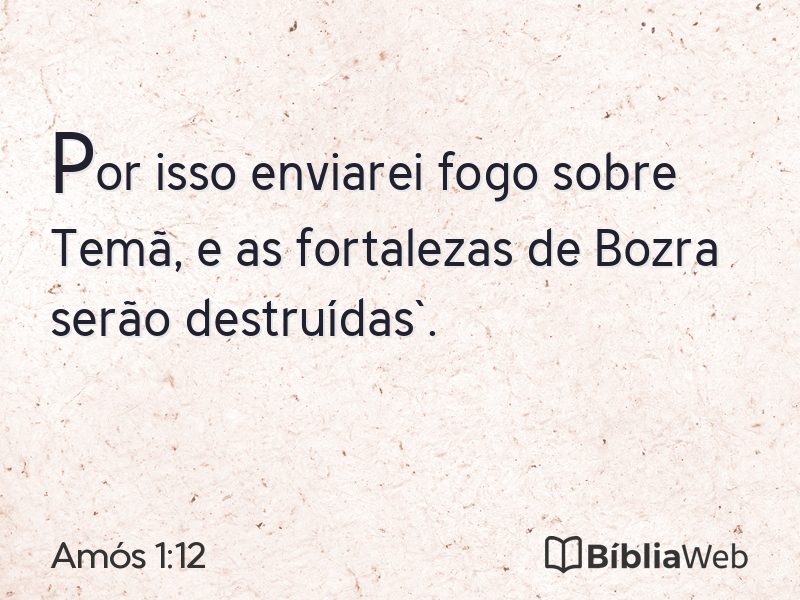 Amós 1:12 em imagem para compartilhar