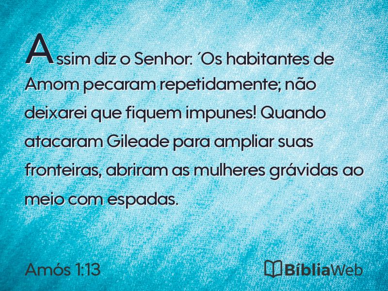 Amós 1:13 em imagem para compartilhar