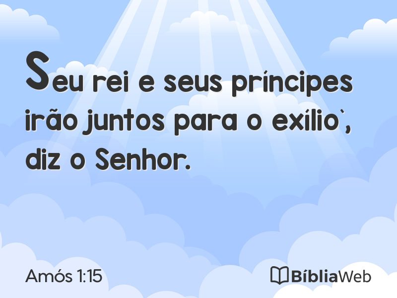 Amós 1:15 em imagem para compartilhar