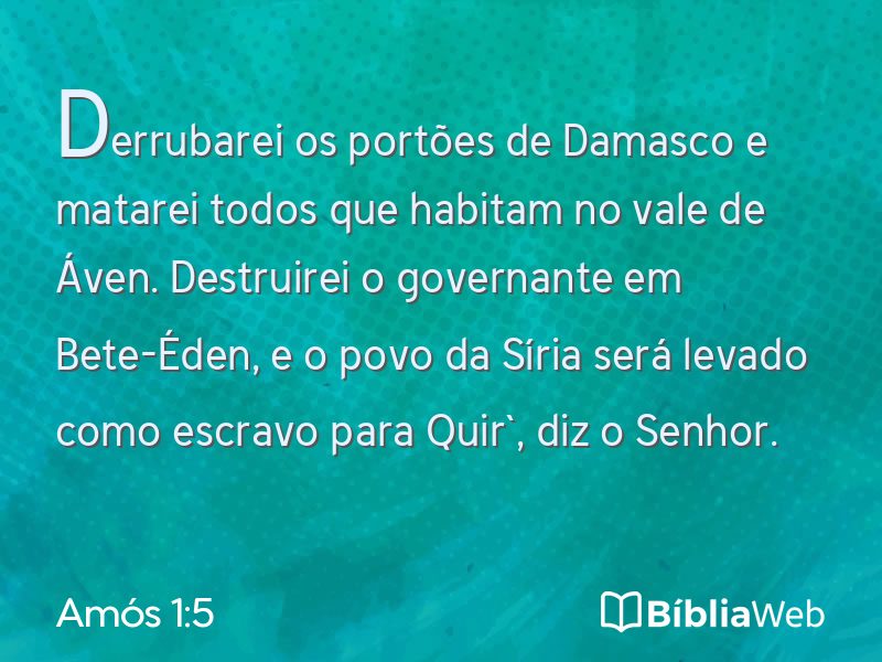 Amós 1:5 em imagem para compartilhar