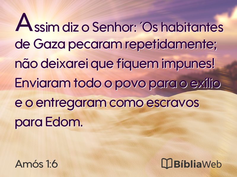 Amós 1:6 em imagem para compartilhar