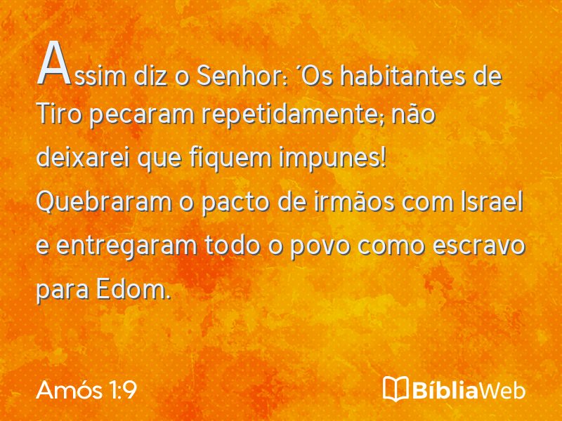Amós 1:9 em imagem para compartilhar