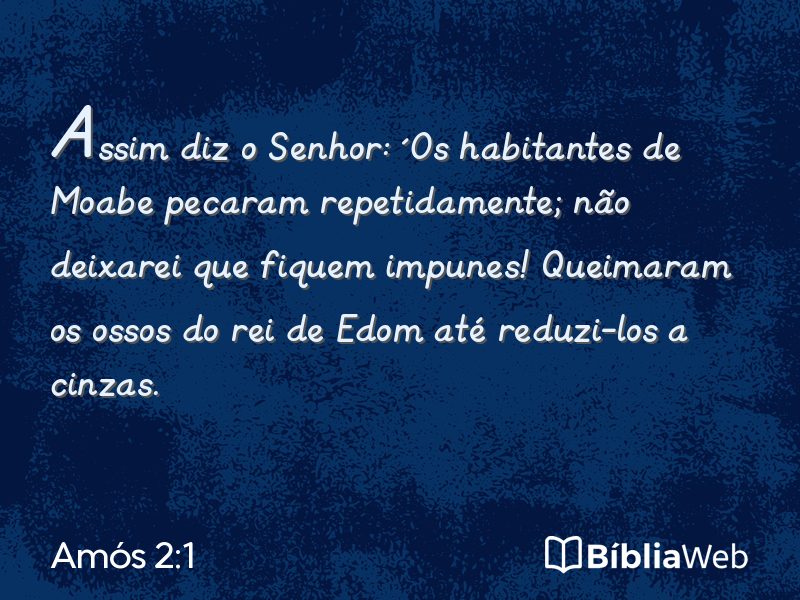 Amós 2:1 em imagem para compartilhar