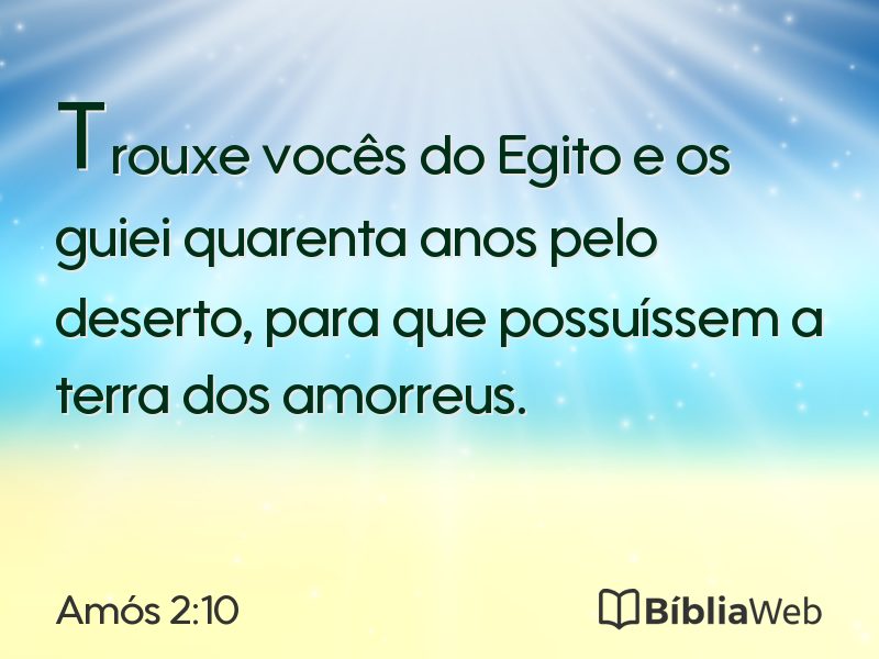 Amós 2:10 em imagem para compartilhar