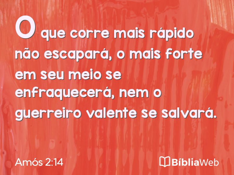 Amós 2:14 em imagem para compartilhar