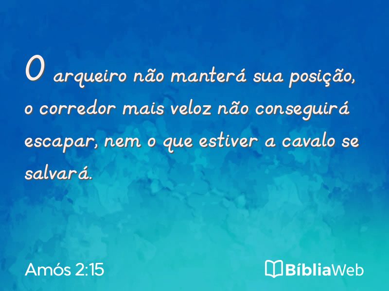 Amós 2:15 em imagem para compartilhar