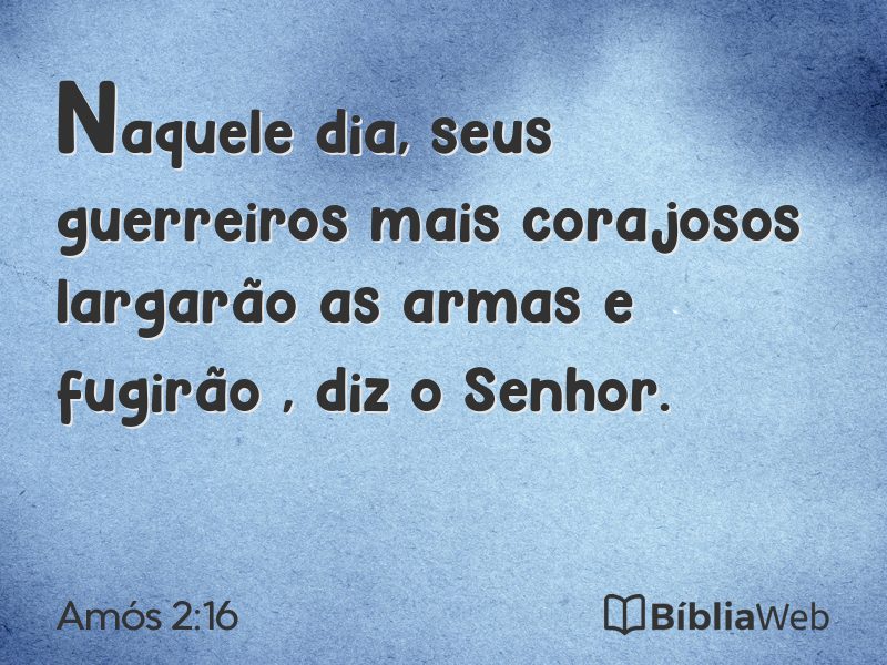 Amós 2:16 em imagem para compartilhar