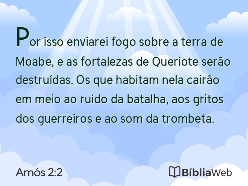 Amós 2:2 em imagem para compartilhar