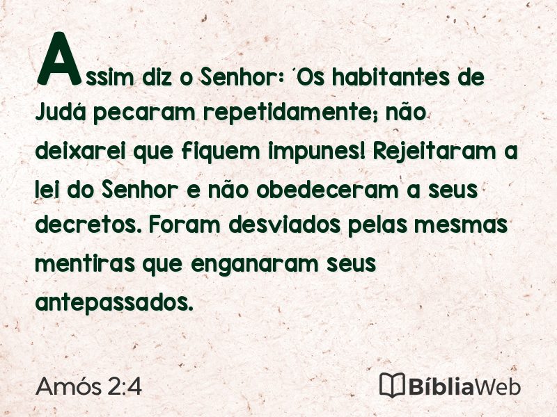 Amós 2:4 em imagem para compartilhar
