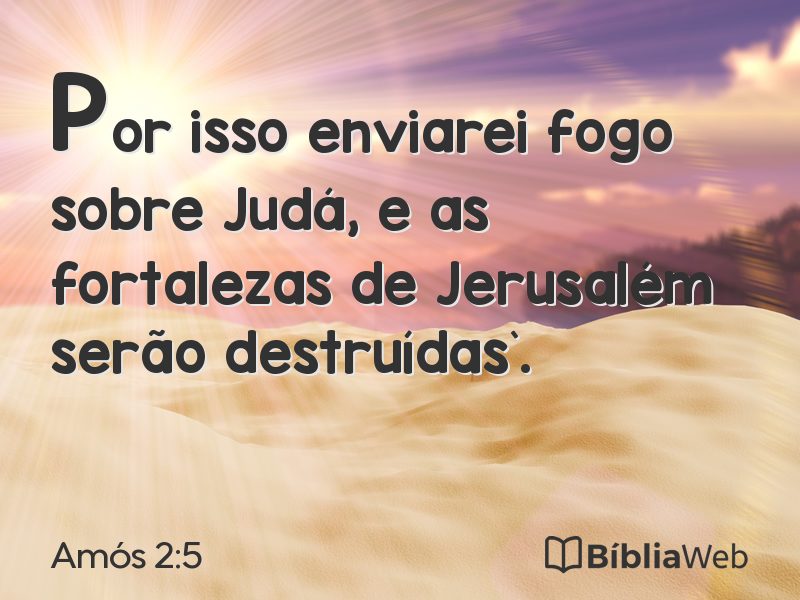 Amós 2:5 em imagem para compartilhar