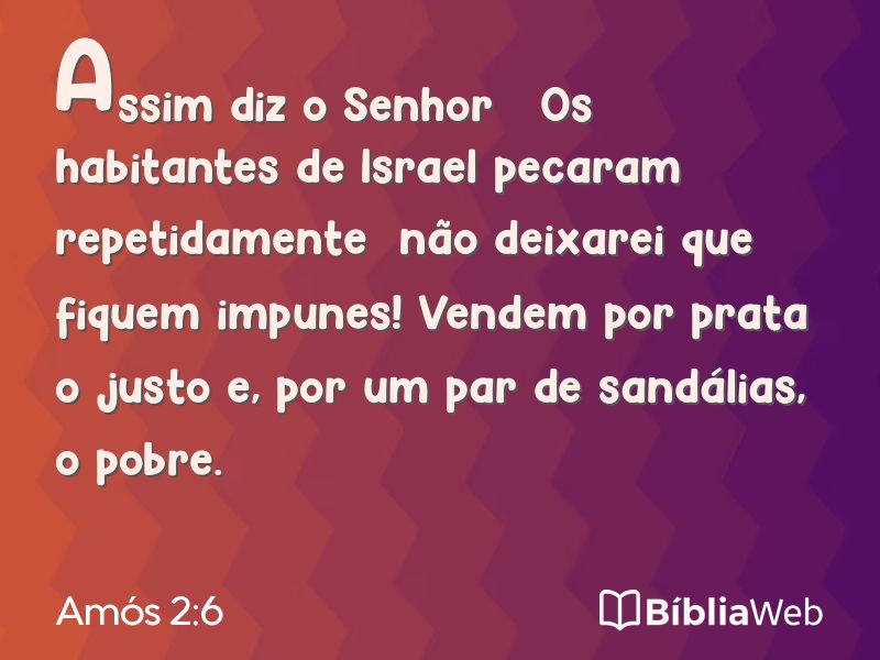 Amós 2:6 em imagem para compartilhar