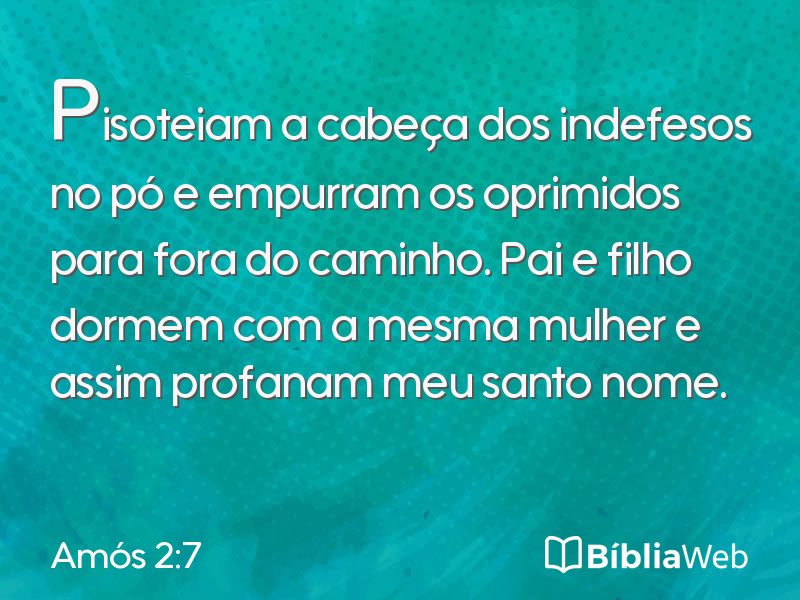 Amós 2:7 em imagem para compartilhar