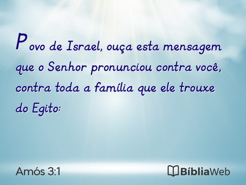 Amós 3:1 em imagem para compartilhar