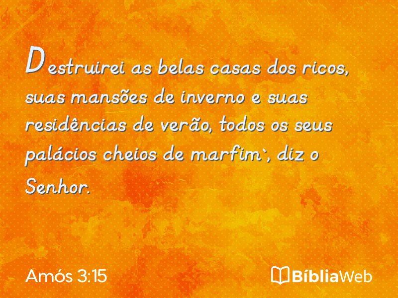 Amós 3:15 em imagem para compartilhar