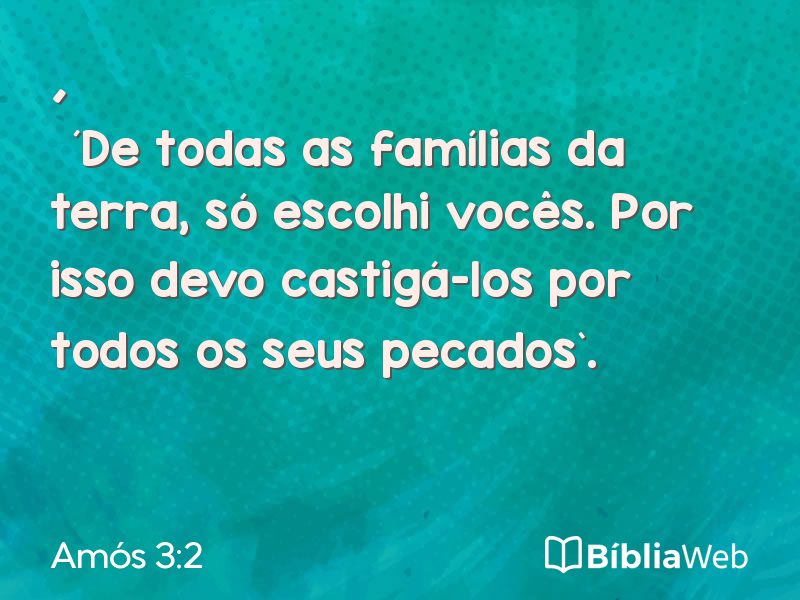 Amós 3:2 em imagem para compartilhar