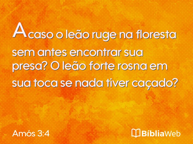 Amós 3:4 em imagem para compartilhar