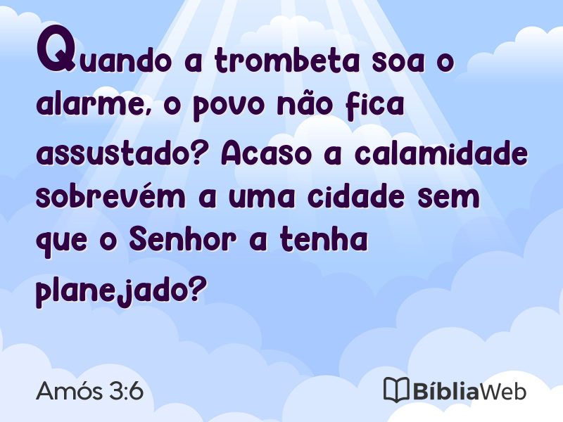 Amós 3:6 em imagem para compartilhar