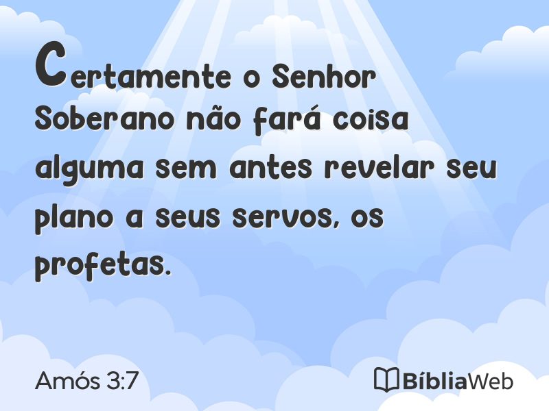 Amós 3:7 em imagem para compartilhar