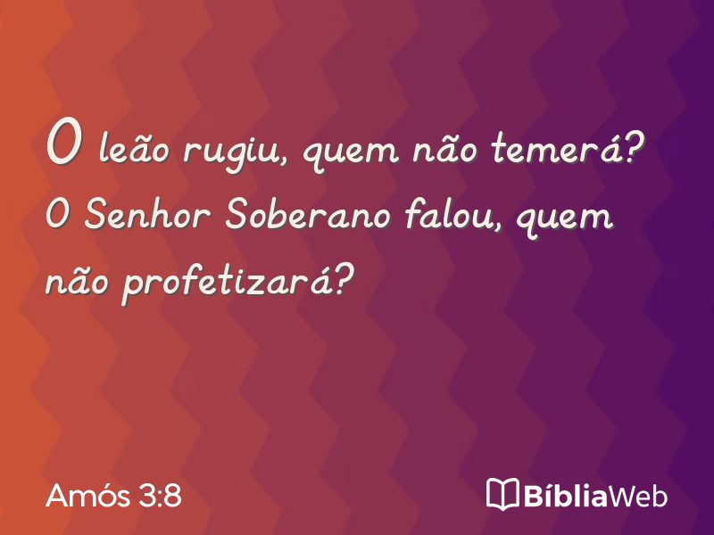 Amós 3:8 em imagem para compartilhar