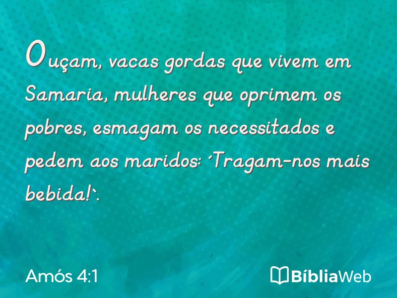 Amós 4:1 em imagem para compartilhar
