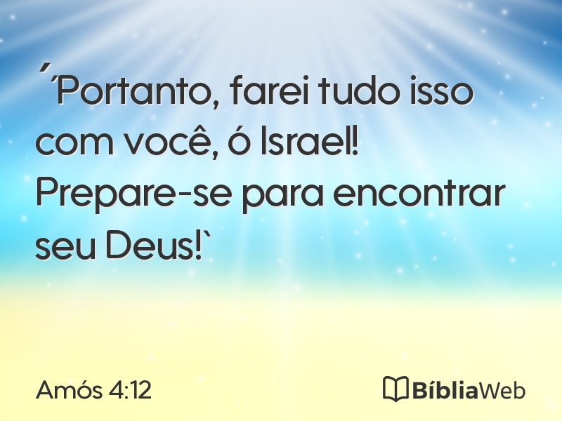 Amós 4:12 em imagem para compartilhar