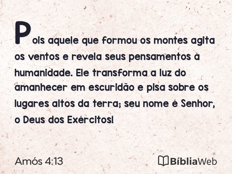 Amós 4:13 em imagem para compartilhar