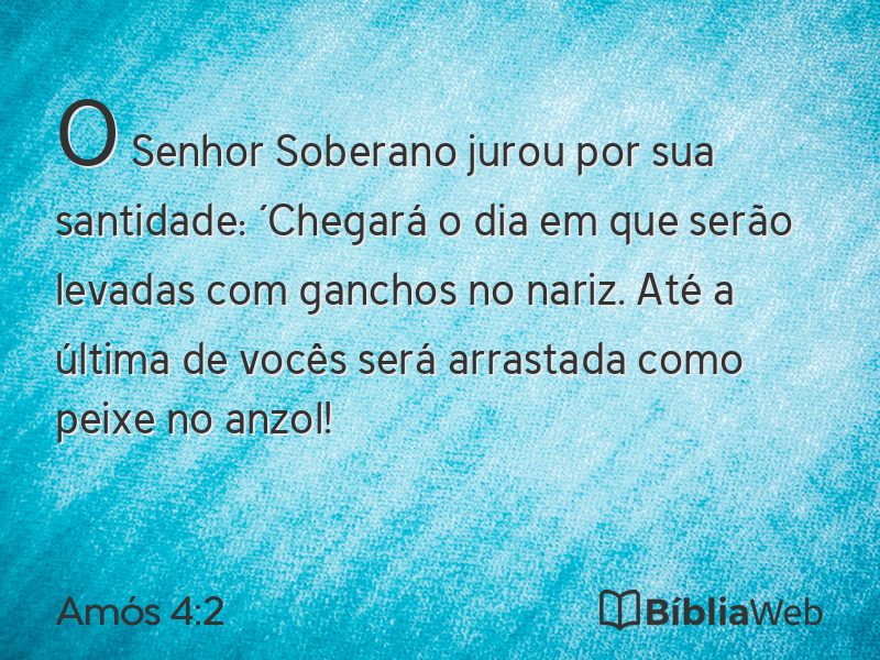 Amós 4:2 em imagem para compartilhar