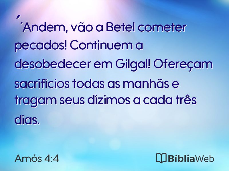 Amós 4:4 em imagem para compartilhar