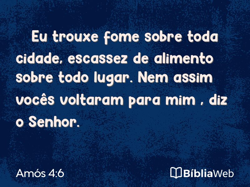 Amós 4:6 em imagem para compartilhar