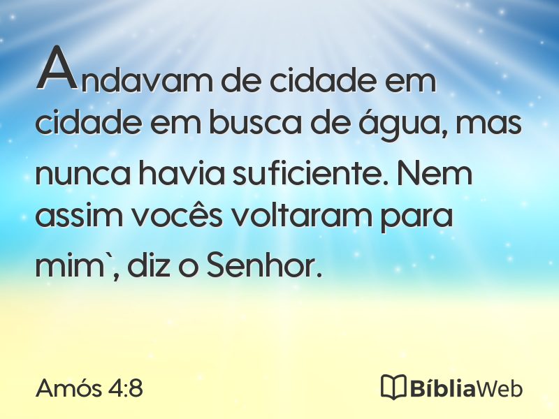 Amós 4:8 em imagem para compartilhar