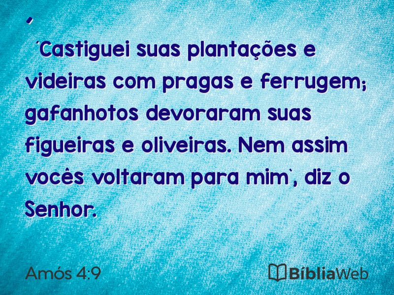 Amós 4:9 em imagem para compartilhar