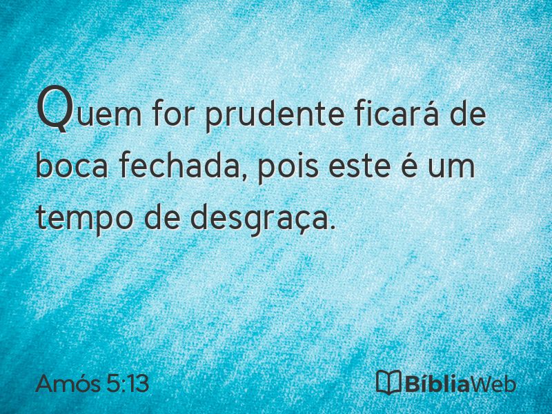 Amós 5:13 em imagem para compartilhar