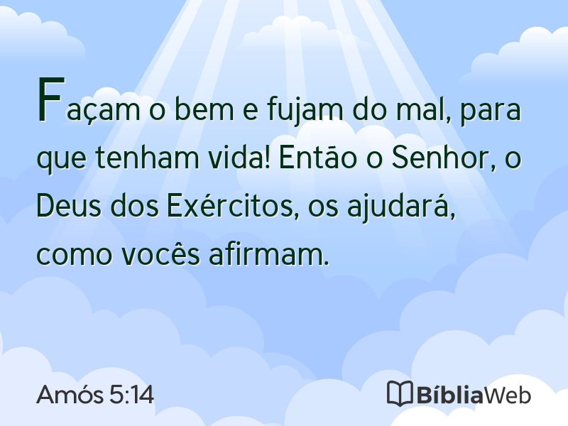Amós 5:14 em imagem para compartilhar