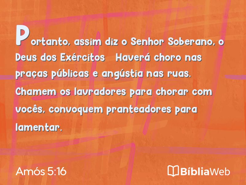 Amós 5:16 em imagem para compartilhar