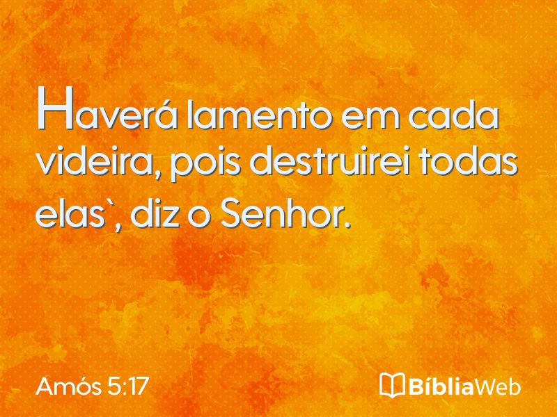 Amós 5:17 em imagem para compartilhar