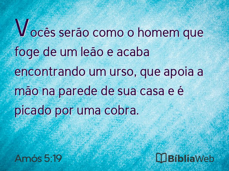Amós 5:19 em imagem para compartilhar