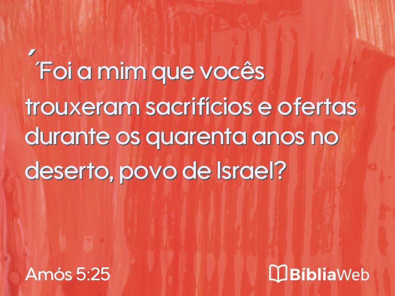 Amós 5:25 em imagem para compartilhar