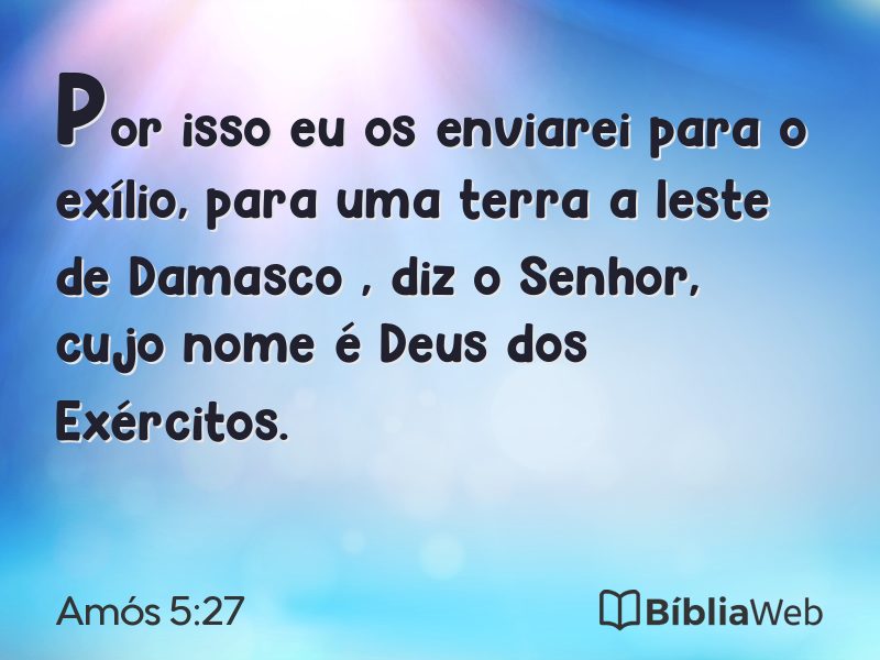 Amós 5:27 em imagem para compartilhar