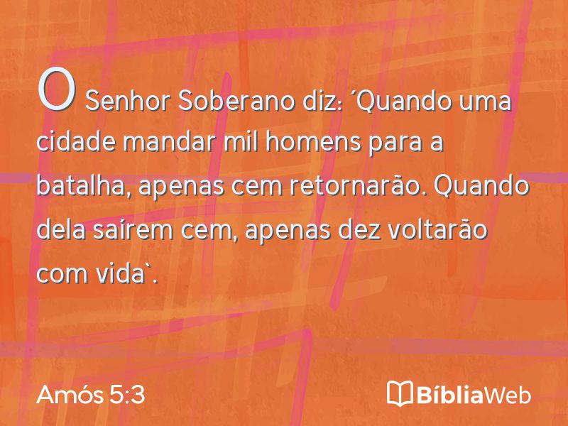 Amós 5:3 em imagem para compartilhar