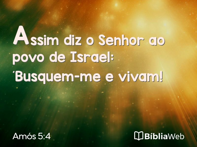 Amós 5:4 em imagem para compartilhar