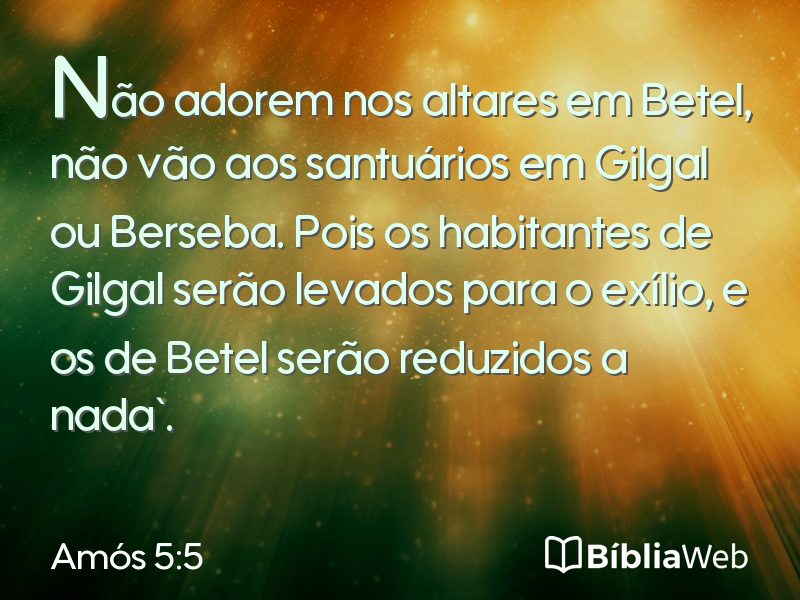 Amós 5:5 em imagem para compartilhar