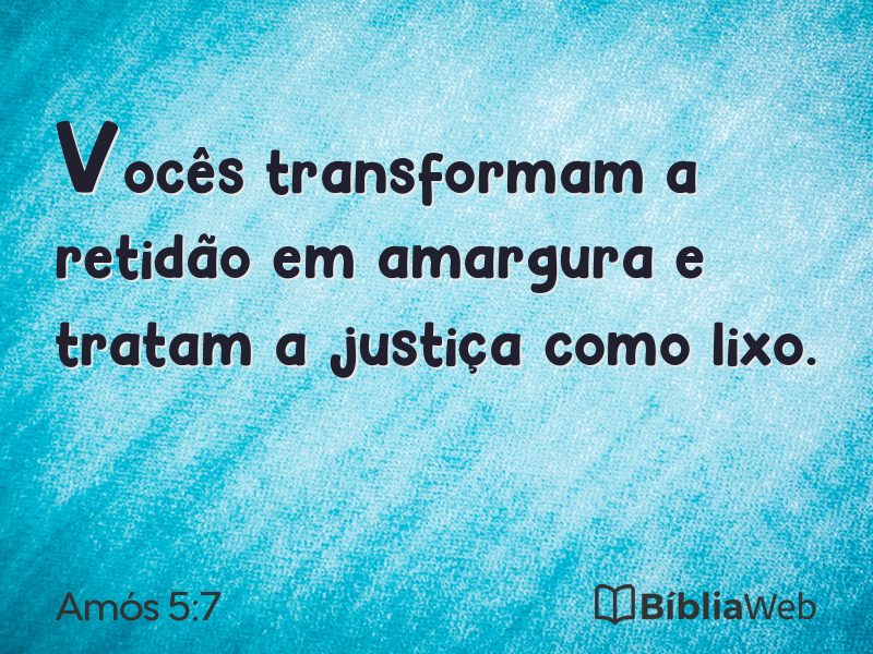 Amós 5:7 em imagem para compartilhar