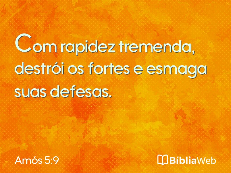Amós 5:9 em imagem para compartilhar