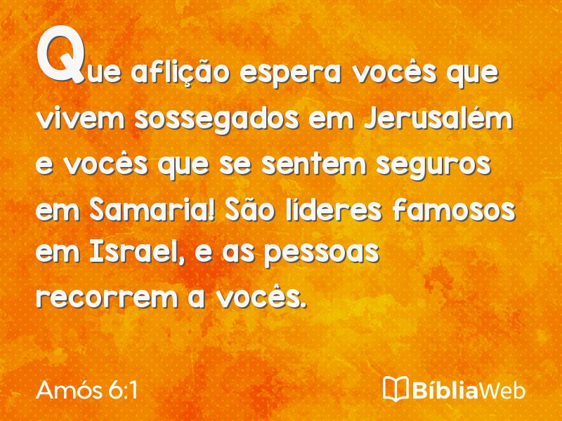 Amós 6:1 em imagem para compartilhar