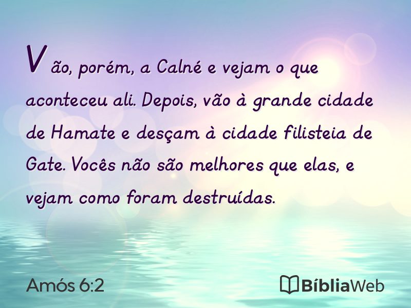 Amós 6:2 em imagem para compartilhar