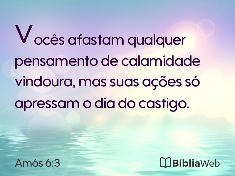Amós 6:3 em imagem para compartilhar