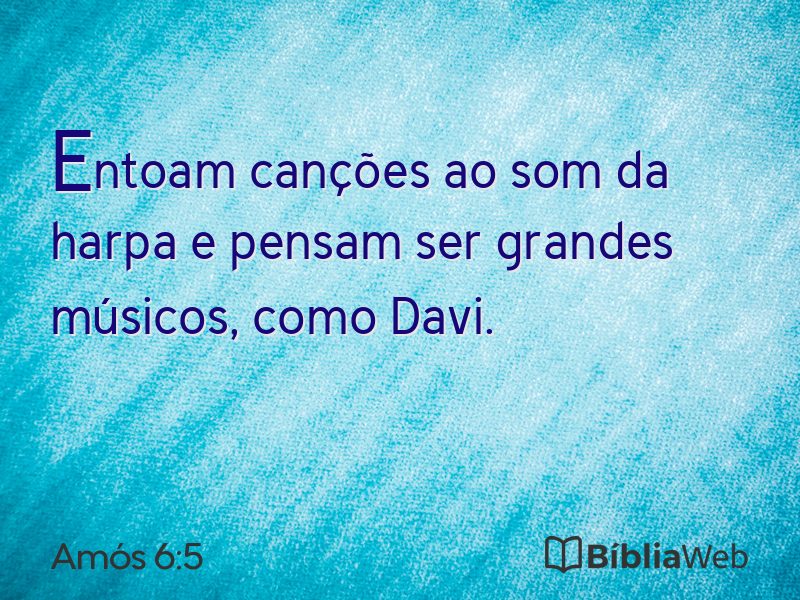 Amós 6:5 em imagem para compartilhar